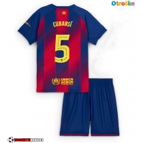 Otroške Nogometnih dresov Barcelona Pau Cubarsi #5 Domači 2025-26 Kratki rokavi (+ hlače)